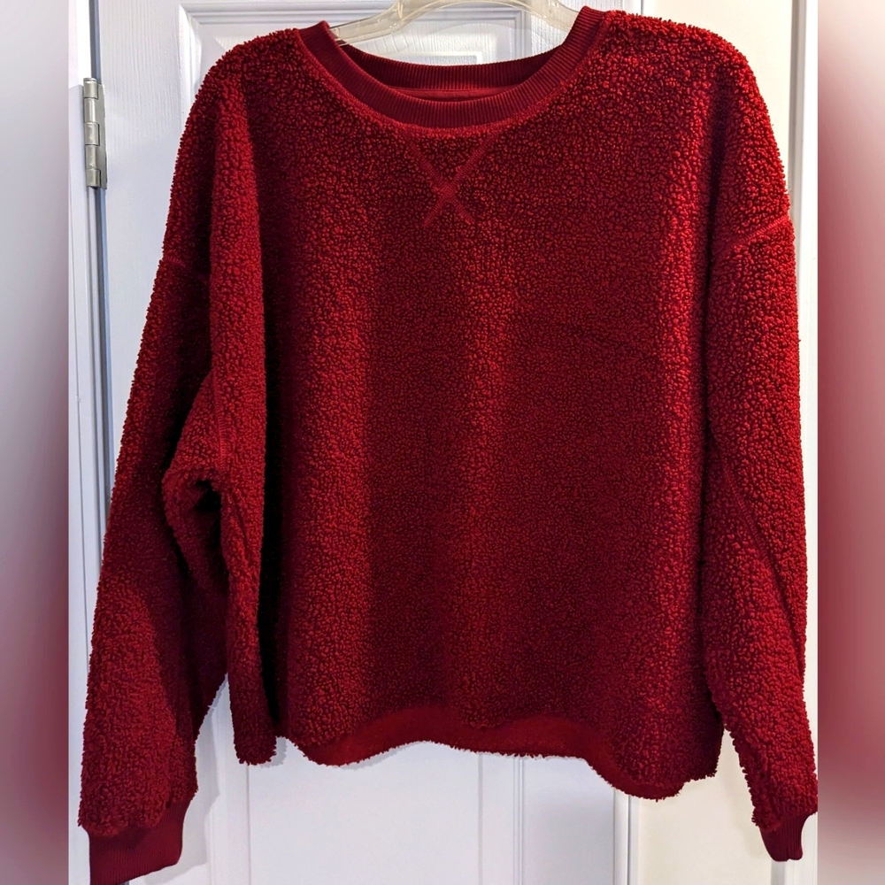 American Eagle Cozy Women's Cropped Sherpa Sweatshirt